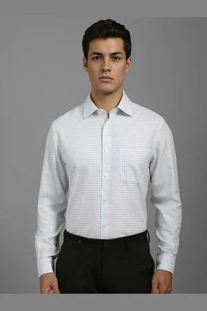 Louis Philippe Men Classic Opaque Checked Formal Shirt
