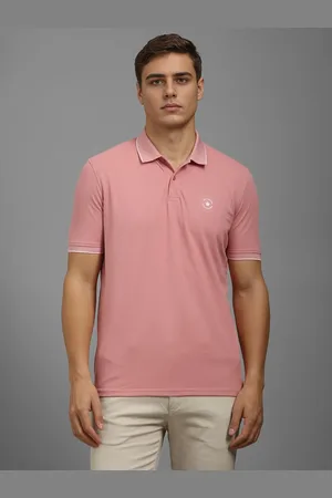 Louis Philippe Men Solid Polo Collar Cotton T-shirt