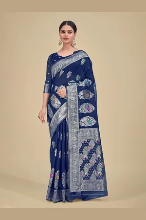 MONJOLIKA FASHION Ethnic Motif Zari Banarasi Saree With Blouse Piece