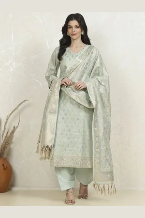 Biba Floral Woven Design Unstitched Dress Material