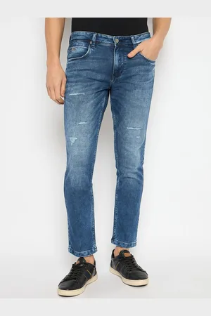 Duke Men Low Distress Heavy Fade Stretchable Jeans