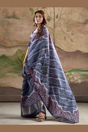 KIMISHA Floral Zari Silk Blend Saree