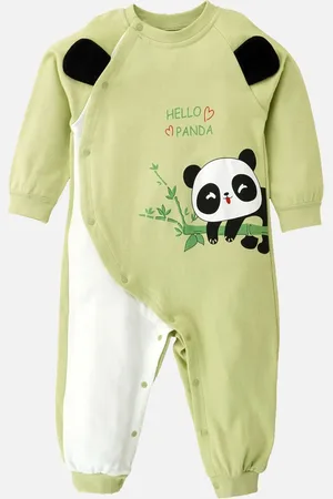 Little Surprise Box LLP Kids Panda Jumpsuit Style Romper For Tiny Toddlers-3-6M