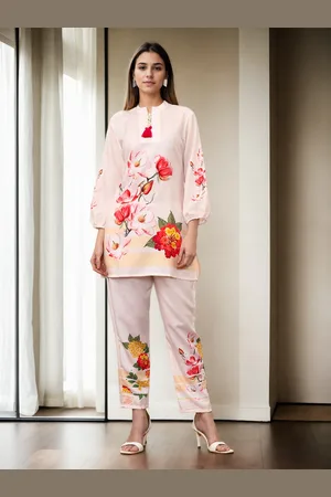 Jaipur Printed Tunic With Trousers Co-Ords