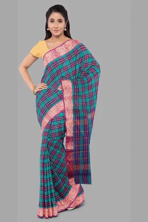 The Chennai Silks Checked Pure Cotton Chettinad Saree