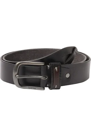 SPYKAR Men Black Leather Belt