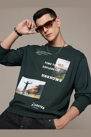 Roadster The Lifestyle Co. Men Printed Relaxed Pure Cotton Sweatshirt