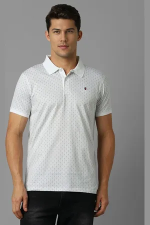 Louis Philippe Men Polo Collar Applique Slim Fit T-shirt