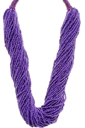 Bamboo Tree Jewels Purple Metal Handcrafted Necklace