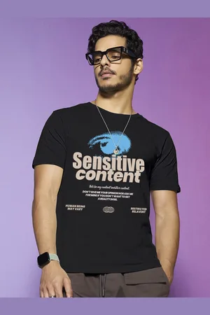Bewakoof Men Typography Printed Round Neck Cotton T-shirt