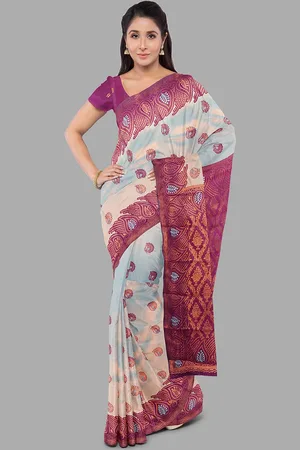 The Chennai Silks Ethnic Motifs Zari Art Silk Fusion Ilkal Saree