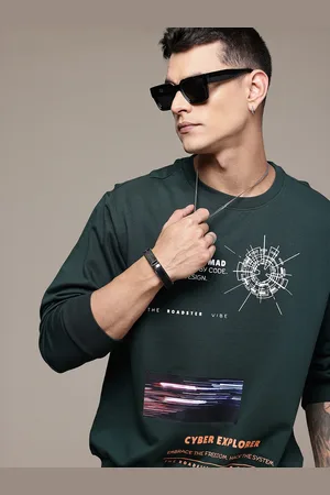 Roadster The Lifestyle Co. Men Printed Relaxed Pure Cotton Sweatshirt