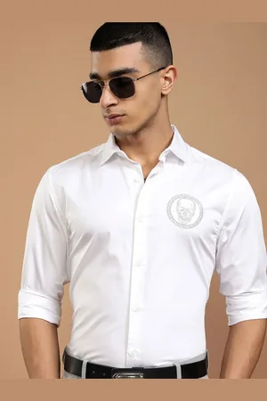 Ketch Men Solid Opaque Long Sleeves Cotton Casual Shirt