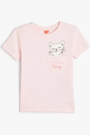 Koton Girls Graphic Printed Cotton T-shirt