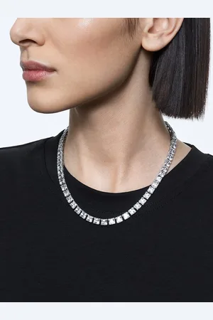 Swarovski Women White Rhodium-Plated Necklace