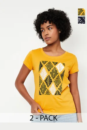 Max Collection Women Graphic Printed T-Shirt - Pack of 2
