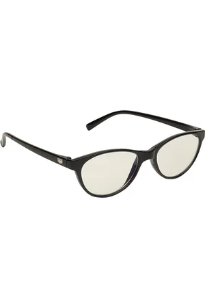 GARTH Unisex Clear Lens & Black Aviator Sunglasses with UV Protected Lens
