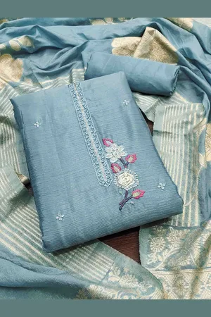 KIMISHA Embroidered Unstitched Dress Material