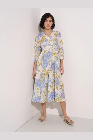 Pantaloons Floral Print A-Line Midi Dress