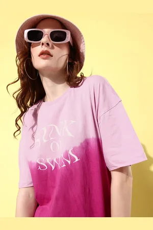 Roadster The Lifestyle Co. Tie and Dye Drop-Shoulder Sleeves Pure Cotton T-shirt