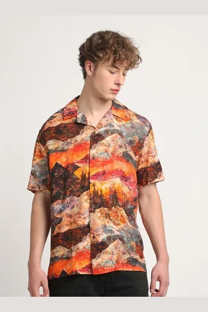The Bear House Abstract Printed Casual Shirt