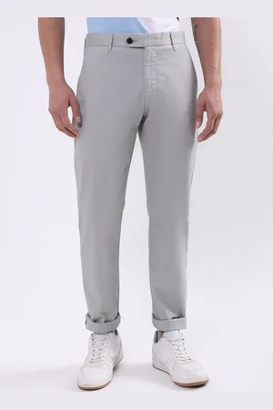 ICONIC Men Mid Rise Slim Fit Trousers