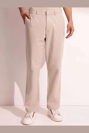 Fabindia Men Straight Fit Trousers