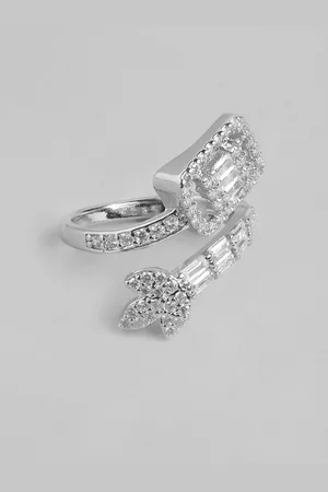 DressBerry Women Stone-Studded Adjustable Finger Ring