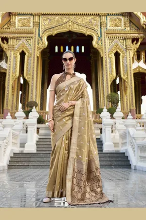KIMISHA Paisley Zari Tissue Banarasi Saree