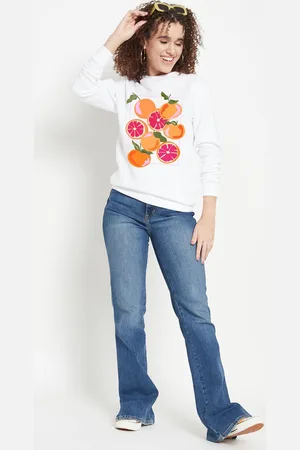 Mast & Harbour Women Printed Sweatshirt
