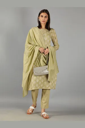 BARARA ETHNIC Women Ethnic Motifs Printed Pure Cotton Kurta with Trousers & With Dupatta