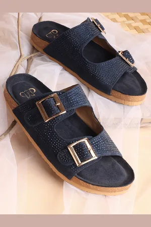 THE WHITE POLE Women Stylish Trending Ethnic Flat Floter Sandal