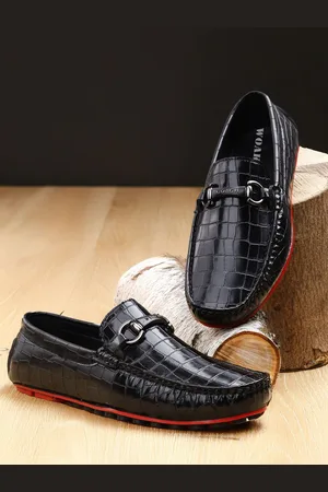 WOAKERS Men Colourblocked Leather Loafers