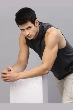Rigo Men Hooded Sleeveless Innerwear Gym Vests