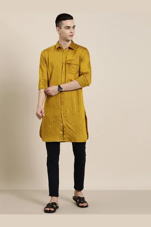 HERE&NOW Men Woven Design Geometric Kurta