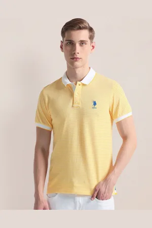 U.S. Polo Assn. Horizontal Stripe Polo Collar Slim Fit T-shirt