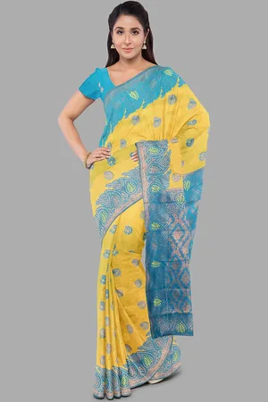 The Chennai Silks Floral Zari Art Silk Ilkal Saree
