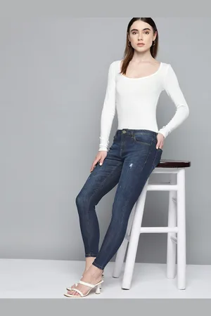 Chemistry Women Skinny Fit Mildly Distressed Light Fade Stretchable Jeans