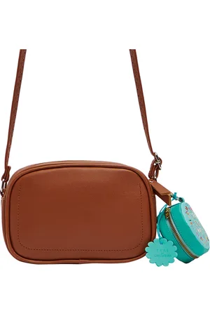 TEAL Brown PU Swagger Sling Bag