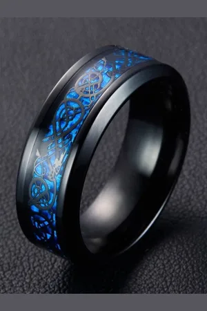 KARISHMA KREATIONS Set Of 2 Stainless Steel Dragon Rings