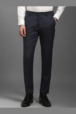 Louis Philippe Men Printed Slim Fit Trousers