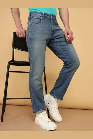 Wrangler Men Millard Mid-Rise Medium Shade Heavy Fade Clean Look Stretchable Jeans
