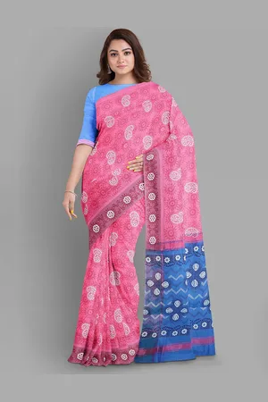 The Chennai Silks Ethnic Motifs Linen Blend Bhagalpuri Saree