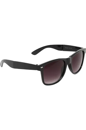 GARTH Unisex Grey Lens & Black Wayfarer Sunglasses with UV Protected Lens