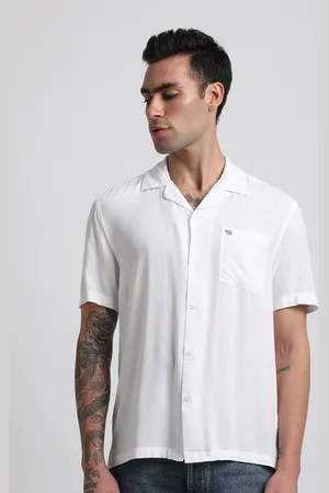 The Bear House Cuban Collar Cotton Casual Shirt
