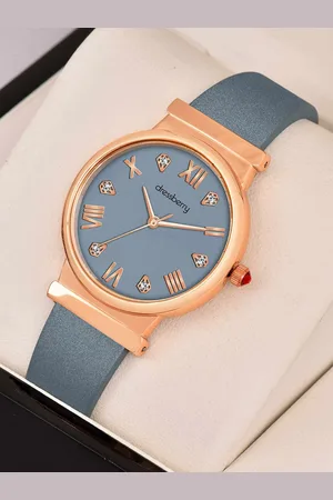 DressBerry Women Embellished Dial & Straps Analogue Watch 410 Grey Colors Elevate your style