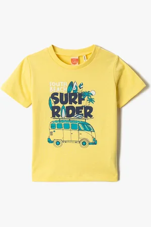 Koton Boys Graphic Printed Round Neck Pure Cotton Regular T-shirt