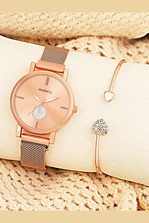 DressBerry Women Watch & Bangle Gift Set