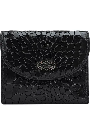 Da Milano Women Textured Leather Two Fold Wallet