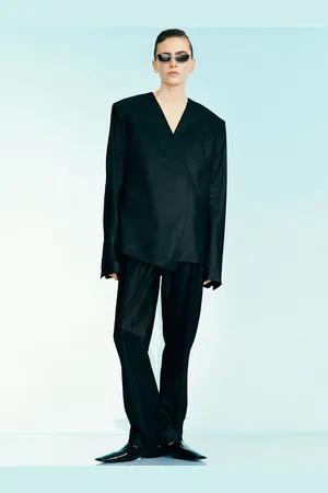 H&M Wool-Blend Asymmetric Blazer